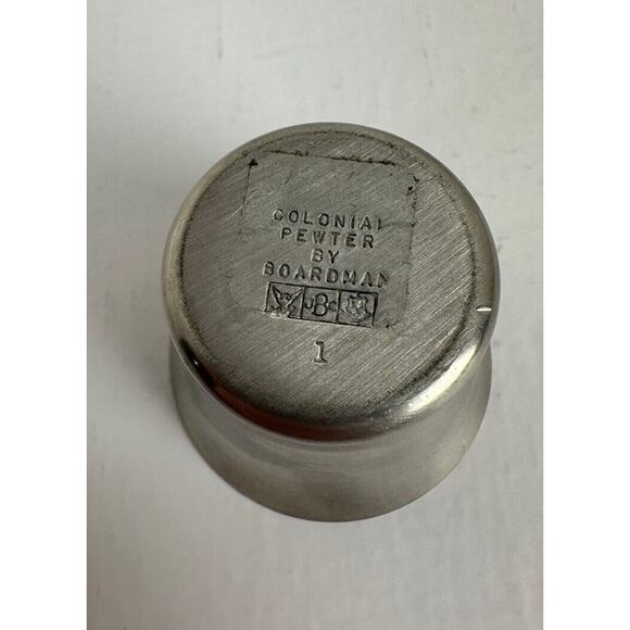 Pewter 4 1 oz Shot Cordial Glasses Boardman Collection #1 New Unboxed - Picture 4 of 13